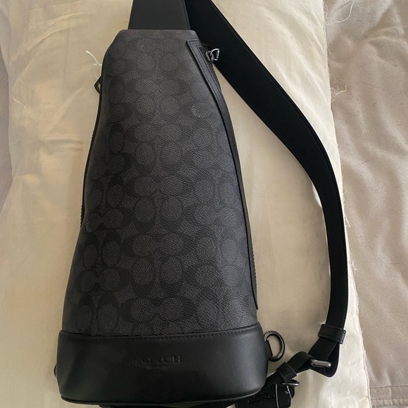 Coach Signature Black Dominic Sling Bag